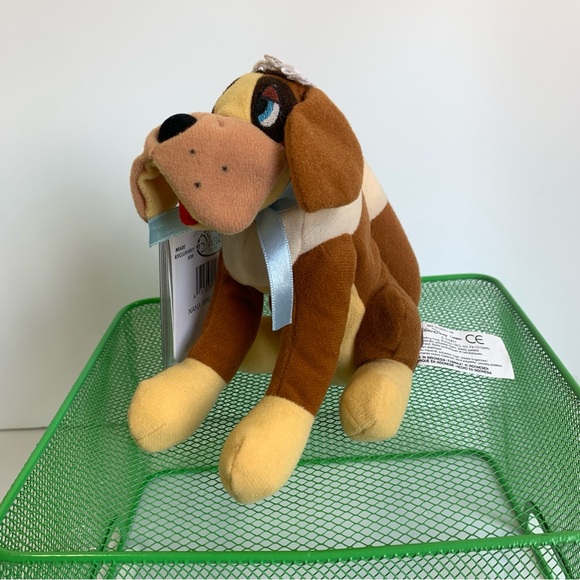 Vintage 💕Disney 2 Peter Pan Characters , Smee💚 & Nana 🐕 Mini Bean Bag  8” - Picture 4 of 12